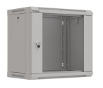 Lanberg Szafa instalacyjna rack wisząca 19" 9U 540x350 szara drzwi przeszklone ( flat pack)