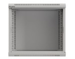 Lanberg Szafa instalacyjna rack wisząca 19" 9U 540x350 szara drzwi przeszklone ( flat pack)