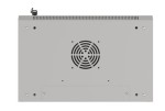 Lanberg Szafa instalacyjna rack wisząca 19" 9U 540x350 szara drzwi przeszklone ( flat pack)