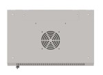 Lanberg Szafa instalacyjna rack wisząca 19" 9U 540x350 szara drzwi przeszklone ( flat pack)