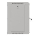 Lanberg Szafa instalacyjna rack wisząca 19" 9U 540x350 szara drzwi przeszklone ( flat pack)