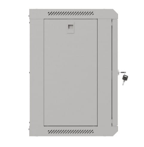 Lanberg Szafa instalacyjna rack wisząca 19" 9U 540x350 szara drzwi przeszklone ( flat pack)