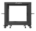Lanberg Stojak Open rack 19 cali 9U 600x600-1100 regulowany czarny