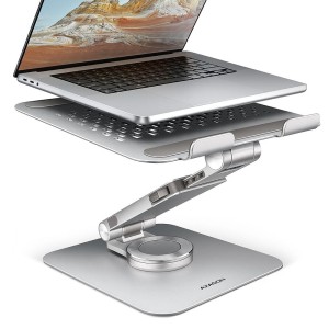 AXAGON STND-LR Podstawa do laptopów aluminiowa 10-17.3 cala regulowane kąty nachylenia, obrót o 360 stopni, Szara