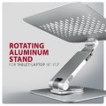 AXAGON STND-LR Podstawa do laptopów aluminiowa 10-17.3 cala regulowane kąty nachylenia, obrót o 360 stopni, Szara