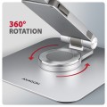 AXAGON STND-LR Podstawa do laptopów aluminiowa 10-17.3 cala regulowane kąty nachylenia, obrót o 360 stopni, Szara