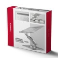 AXAGON STND-LR Podstawa do laptopów aluminiowa 10-17.3 cala regulowane kąty nachylenia, obrót o 360 stopni, Szara