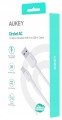 AUKEY CB-NAC1 kabel USB-C - USB-A 1m 60W PD 3A 20V nylonowy oplot biały