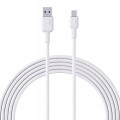AUKEY CB-NAC1 kabel USB-C - USB-A 1m 60W PD 3A 20V nylonowy oplot biały