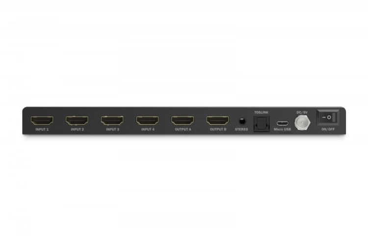 Digitus Przełącznik/Matrix HDMI 4/2-porty 4K/30Hz UHD HDCP 1.4 audio z pilotem