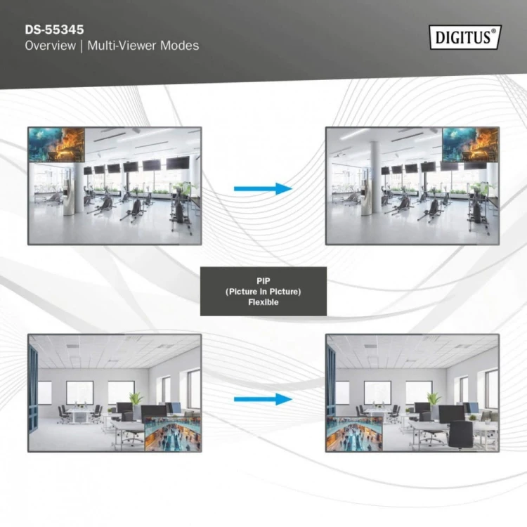Digitus Przełącznik/Matrix HDMI 4/2-porty 4K/30Hz UHD HDCP 1.4 audio z pilotem