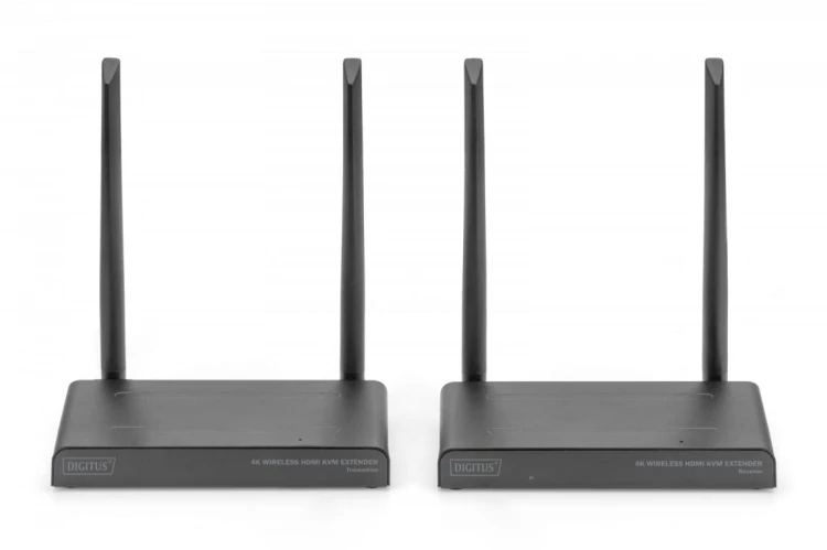 Digitus Przedłużacz/Extender KVM HDMI+USB bezprzewodowy 150m UHD 4K60Hz (zestaw)