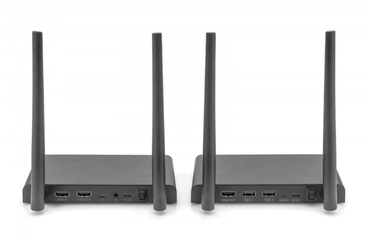 Digitus Przedłużacz/Extender KVM HDMI+USB bezprzewodowy 150m UHD 4K60Hz (zestaw)