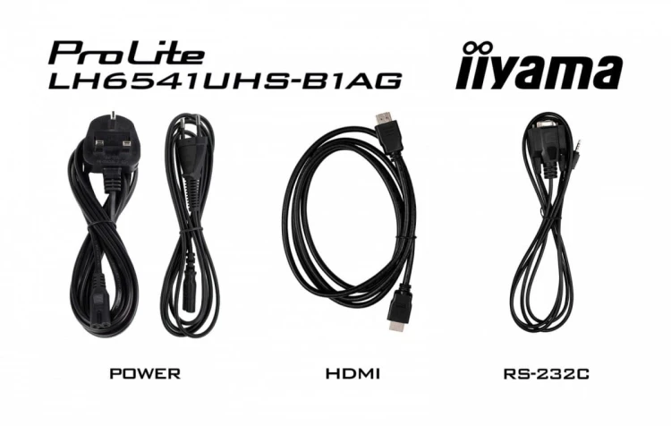 IIYAMA Monitor 65 cali LH6541UHS-B1AG VA,4K,24/7,LAN,USB,HDMI,500cd/m2,     Haze(25%),2x10W,Pion/Poziom