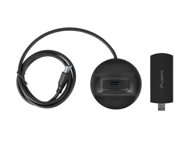 Lanberg Karta sieciowa bezprzewodowa WIFI NC-3000-WI USB 3.0 AX3000 TRI-BAND 2 wewnętrzne anteny
