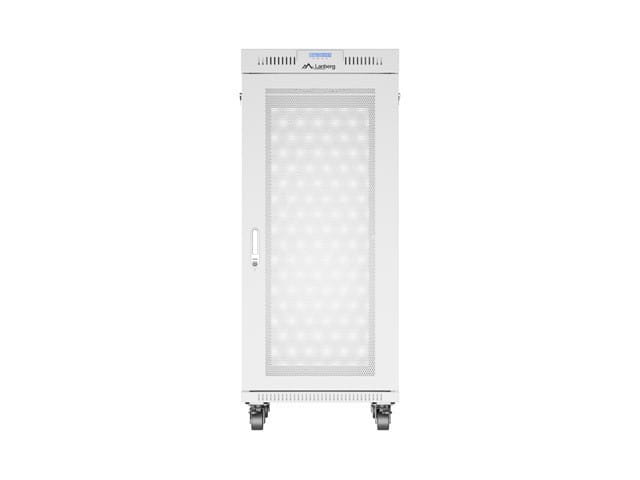Lanberg Szafa instalacyjna rack stojąca 19 cali 27U 600x800 drzwi perforowane LCD szara (Flat pack)