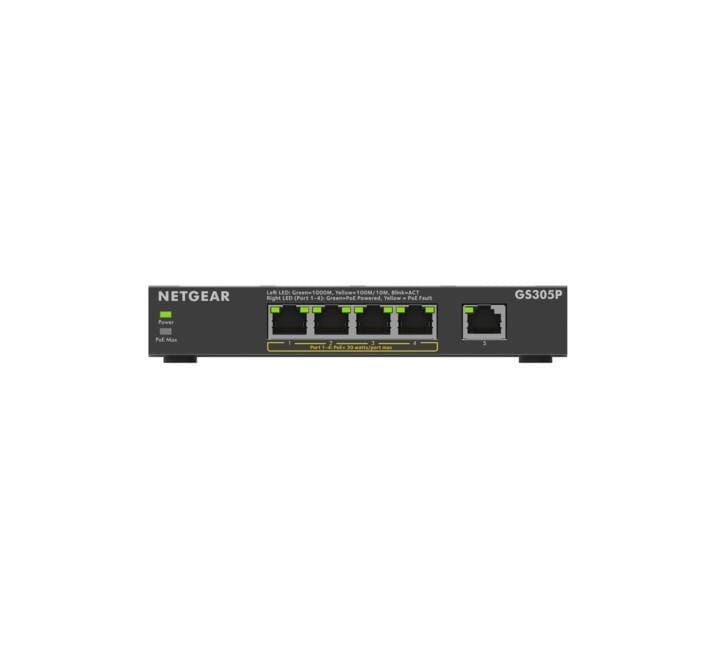 Netgear Przełącznik niezarządzalny GS305P-300EUS PoE+ Gigabit 5-portowy SOHO z serii 300