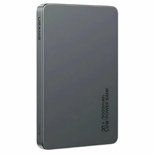 USAMS Powerbank 5000mAh 20W indukcyjny Magsafe PD Fast Charge szary