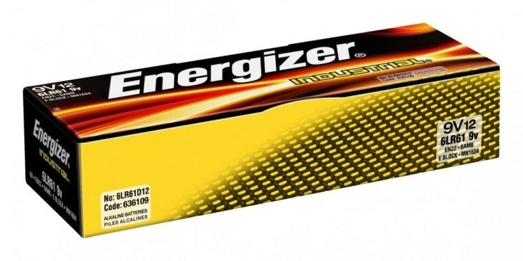 Energizer Bateria Industrial alkaliczna 9V 6LR61 12 szt. Bulk