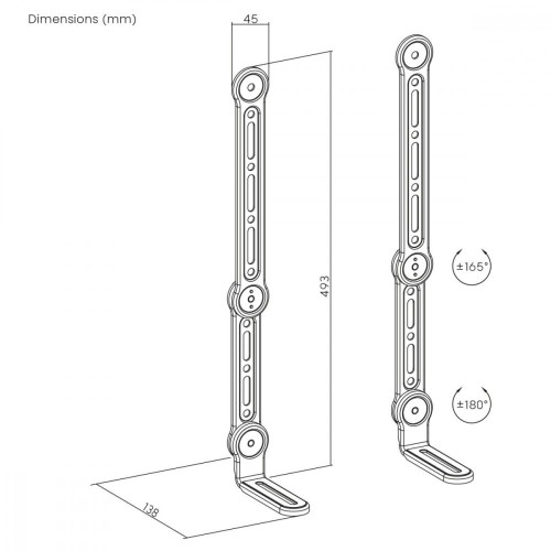 Maclean Uchwyt VESA na soundbar uniwersalny MC-334  15KG MAX