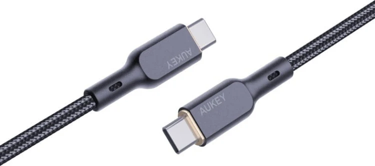 AUKEY CB-KCC101 kevlarowy kabel USB C - USB C | 1m | 5A | 100W PD | 20V