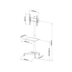 ART Stolik/wózek na kółkach + uchwyt do TV 23-55" 25 kg S-09
