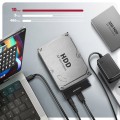 AXAGON ADSA-FPX Adapter USB-C 10Gbps SATA 6G 2.5/3.5 cala SSD/HDD FASTPORT X, w tym zasilacz, 60cm USB-C/USB-A kabel