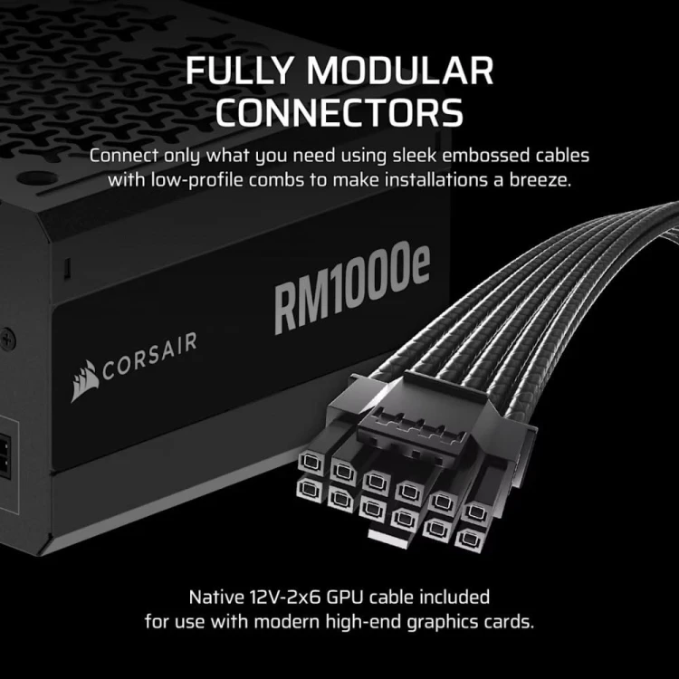 Corsair Zasilacz RM1000e PCIe5.1 80+GOLD F.MODULAR ATX3.1