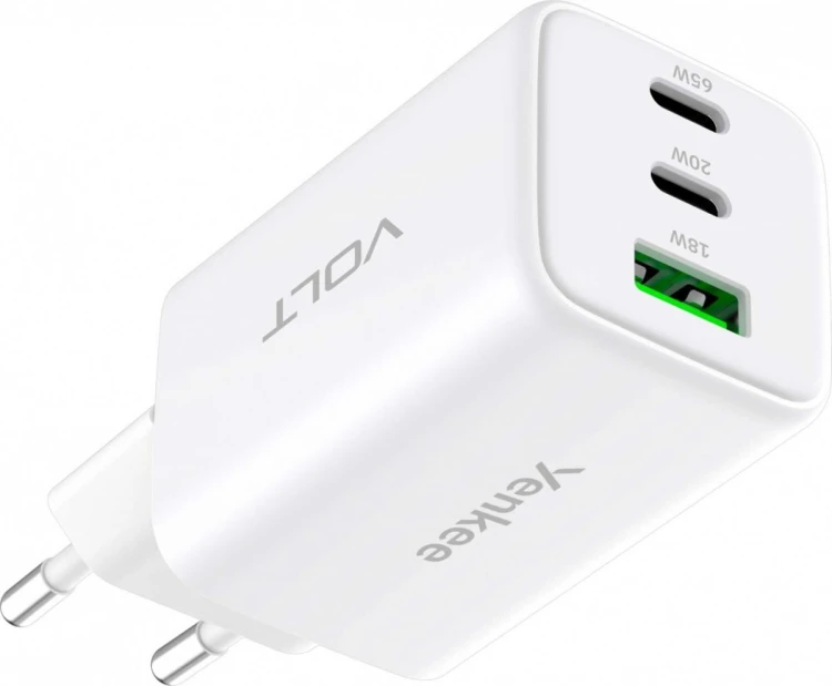 YENKEE Ładowarka sieciowa 3xUSB 65W 3,24A Power Delivery 3.0 QC4.0