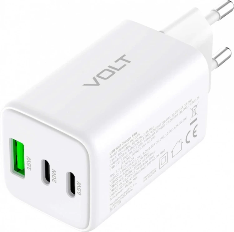YENKEE Ładowarka sieciowa 3xUSB 65W 3,24A Power Delivery 3.0 QC4.0