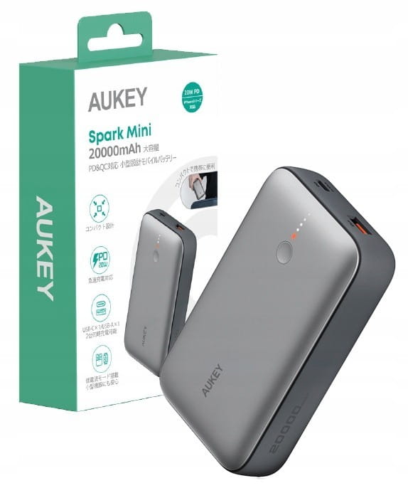 AUKEY PB-Y57 Mini Power Bank | 20000mAh | 22.5W | 2xUSB | PD 3.0 QC 3.0 LED