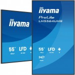 IIYAMA Monitor 55 cali LH5564UHS-B1AG, 24/7,VA,ANDROID14,4K,500cd,5000:1,    2xHDMI ,USB-C,RJ45, RS-232c, IR, 2x10W, 2xUSB, UCHWYT ŚCIENNY,iiSignage2,