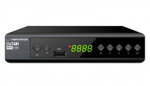 Esperanza Tuner/dekoder cyfrowy DVB-T2 H.265/HEVC