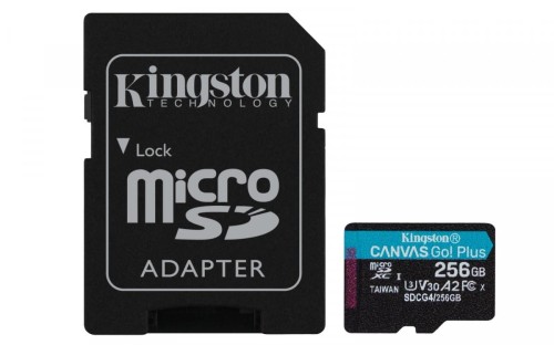 Kingston Karta microSD 256GB CanvasGo! Plus 200MB/s A2 U3 V30 + adapter