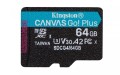 Kingston Karta microSD 64GB CanvasGo! Plus 200MB/s A2 U3 V30 + adapter