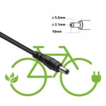 Qoltec Ładowarka do roweru skutera elektrycznego 36V | 42V | 2A | 5.5*2.1 | wodoodporna + kabel zasilający