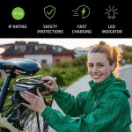 Qoltec Ładowarka do roweru skutera elektrycznego 36V | 42V | 2A | 5.5*2.1 | wodoodporna + kabel zasilający