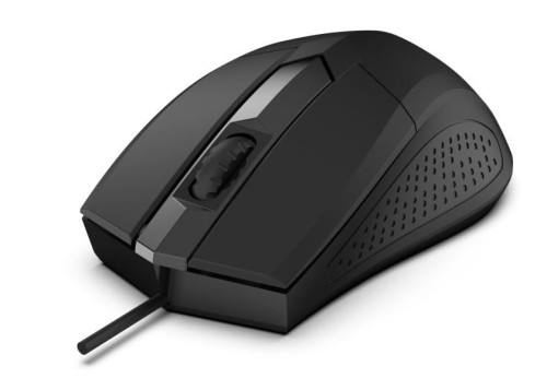 Rebeltec Mysz optyczna  Focus USB, 1200DPI 3 przyciski i rolka,     czułość 125Hz, kabel 1.8m, waga 66g