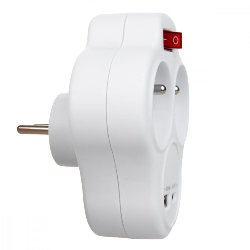 Maclean Gniazdko prądowe x2 USB MCE336 typ E