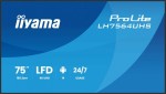 IIYAMA Monitor 75 cali LH7564UHS-B1AG, 24/7,VA,ANDROID14,4K,500cd,5000:1,    2xHDMI ,USB-C,RJ45, RS-232c, IR, 2x10W, 2xUSB, UCHWYT ŚCIENNY,iiSignage2,
