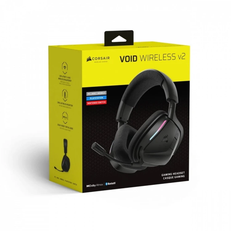 Corsair Słuchawki bezprzewodowe Void Wireless 2.0 Carbon