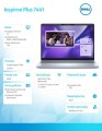 Dell Laptop Inspiron Plus 7441 Win11 Pro/XPLUS10C/16GB/1TB SSD Gen4/14.0 QHD+ Touch/Adreno GPU/FgrPr/Cam & Mic/WLAN + BT/Backlit Kb/3 Cell/3Y Basic On