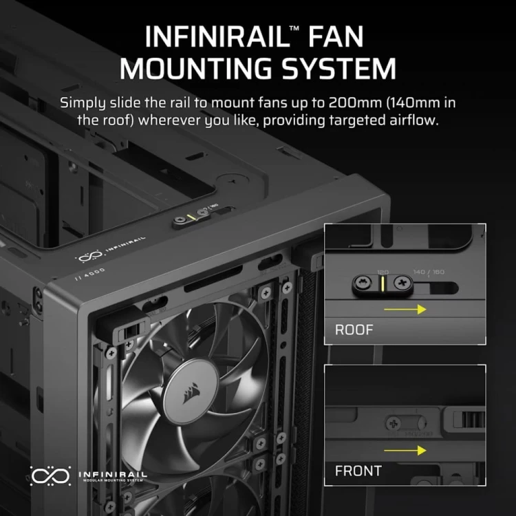 Corsair Obudowa FRAME 4000D RS Black Mid Tower ATX