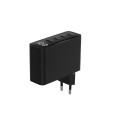 Gembird Ładowarka uniwersalna 100W GaN 1xUSB-A 3xUSB-C szybkie ładowanie LCD czarna
