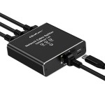 Qoltec Rozdzielacz Splitter Ethernet mini SWITCH 1x3 RJ45 | 1000Mb/s |  USB-C | Aluminium