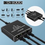 Qoltec Rozdzielacz Splitter Ethernet mini SWITCH 1x3 RJ45 | 1000Mb/s |  USB-C | Aluminium