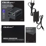 Qoltec Dwukierunkowy Media Konwerter SWITCH Ethernet 1x RJ45 1x SFP |   1000Mb/s | 5V