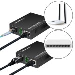 Qoltec Dwukierunkowy Media Konwerter SWITCH Ethernet 1x RJ45 1x SFP |   1000Mb/s | 5V