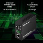 Qoltec Dwukierunkowy Media Konwerter SWITCH Ethernet 1x RJ45 1x SFP |   1000Mb/s | 5V