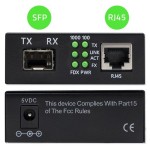 Qoltec Dwukierunkowy Media Konwerter SWITCH Ethernet 1x RJ45 1x SFP |   1000Mb/s | 5V